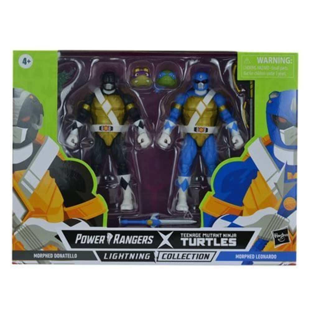 THG Rangers X Teenage Mutant Ninja Turtles Lightning Collection Donatello Negro y Leonardo Blue Figu