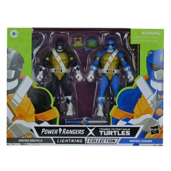 THG Rangers X Teenage Mutant Ninja Turtles Lightning Collection Donatello Negro y Leonardo Blue Figu