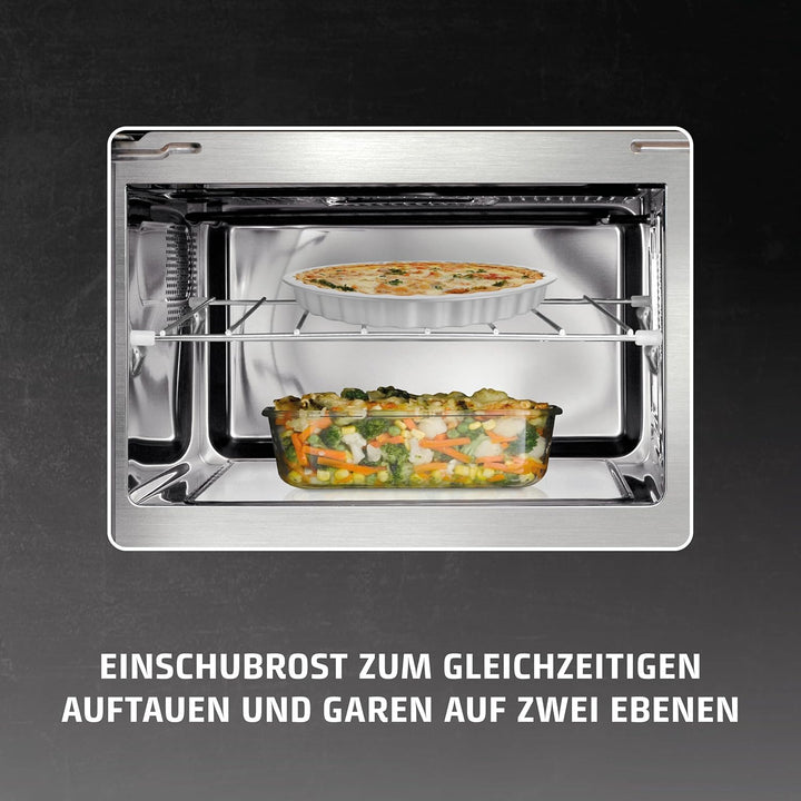 CASO MG 25 Ecostyle Ceramic - Design Mikrowelle mit Grill, grössere Nutzfläche dank CASOTEK Boden, 2