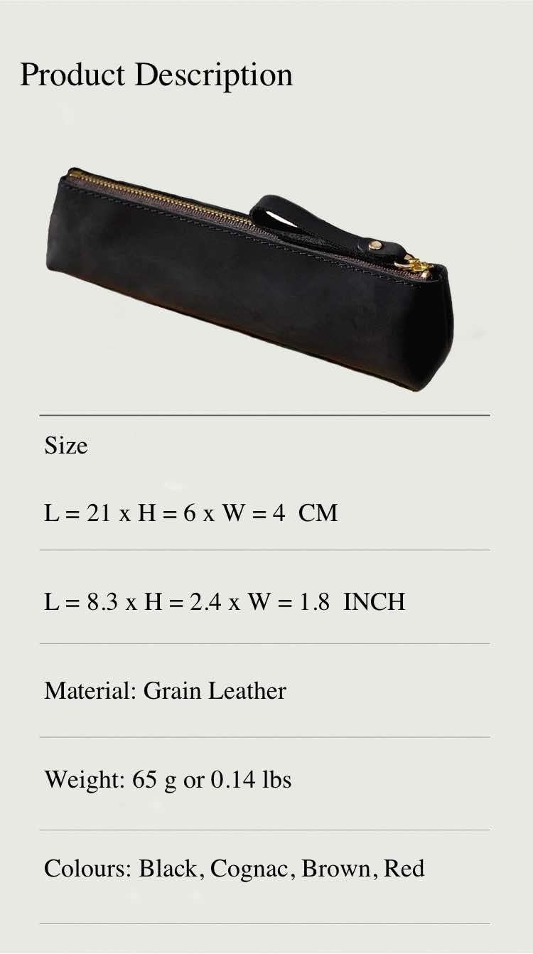 Su.B Federmäppchen - Federtasche - Etui aus Leder - Hergestellt aus Hochwertigem Leder - Passend für