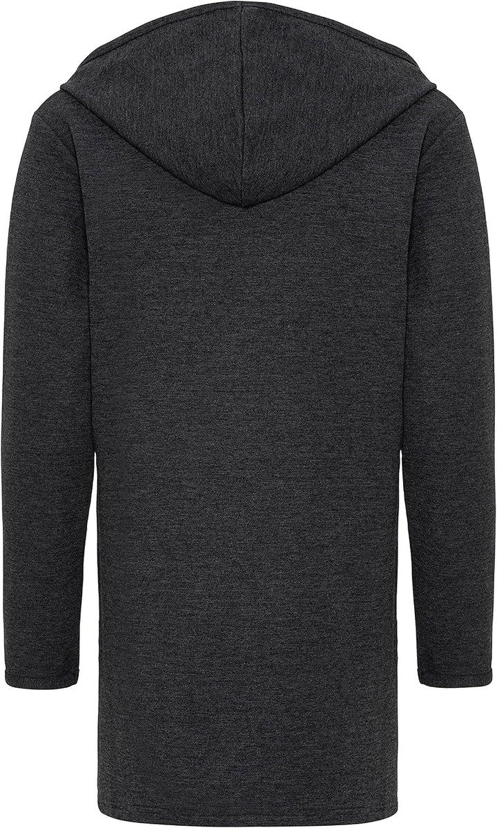 Redbridge Langer Kapuzen-Cardigan Bequemer offener Hoodie für Freizeit und Alltag, Anthrazit