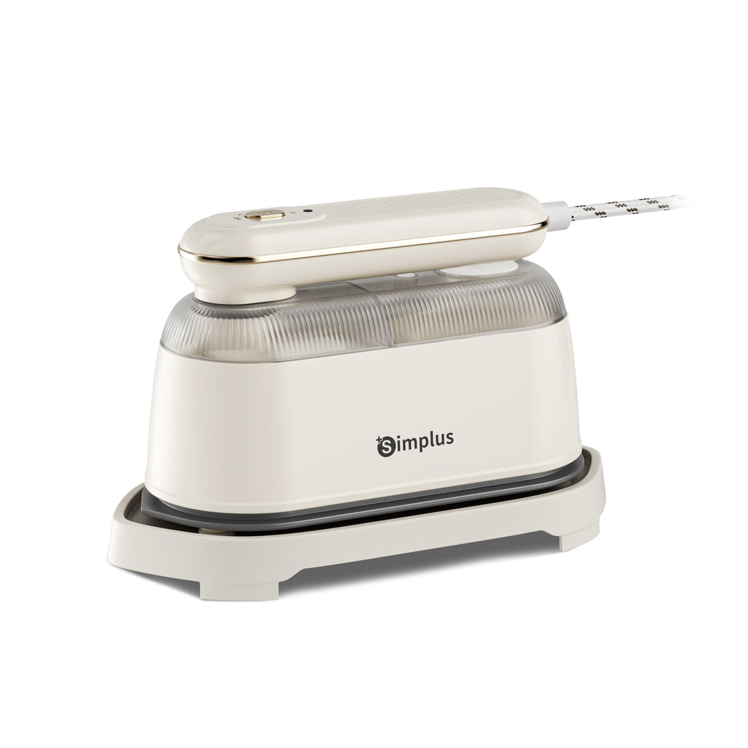 SIMPLUS Dampfglätter 1000W, Reise-Dampfbügeleisen mit 180° drehbarem Griff, 30s schnelles Aufheizen,