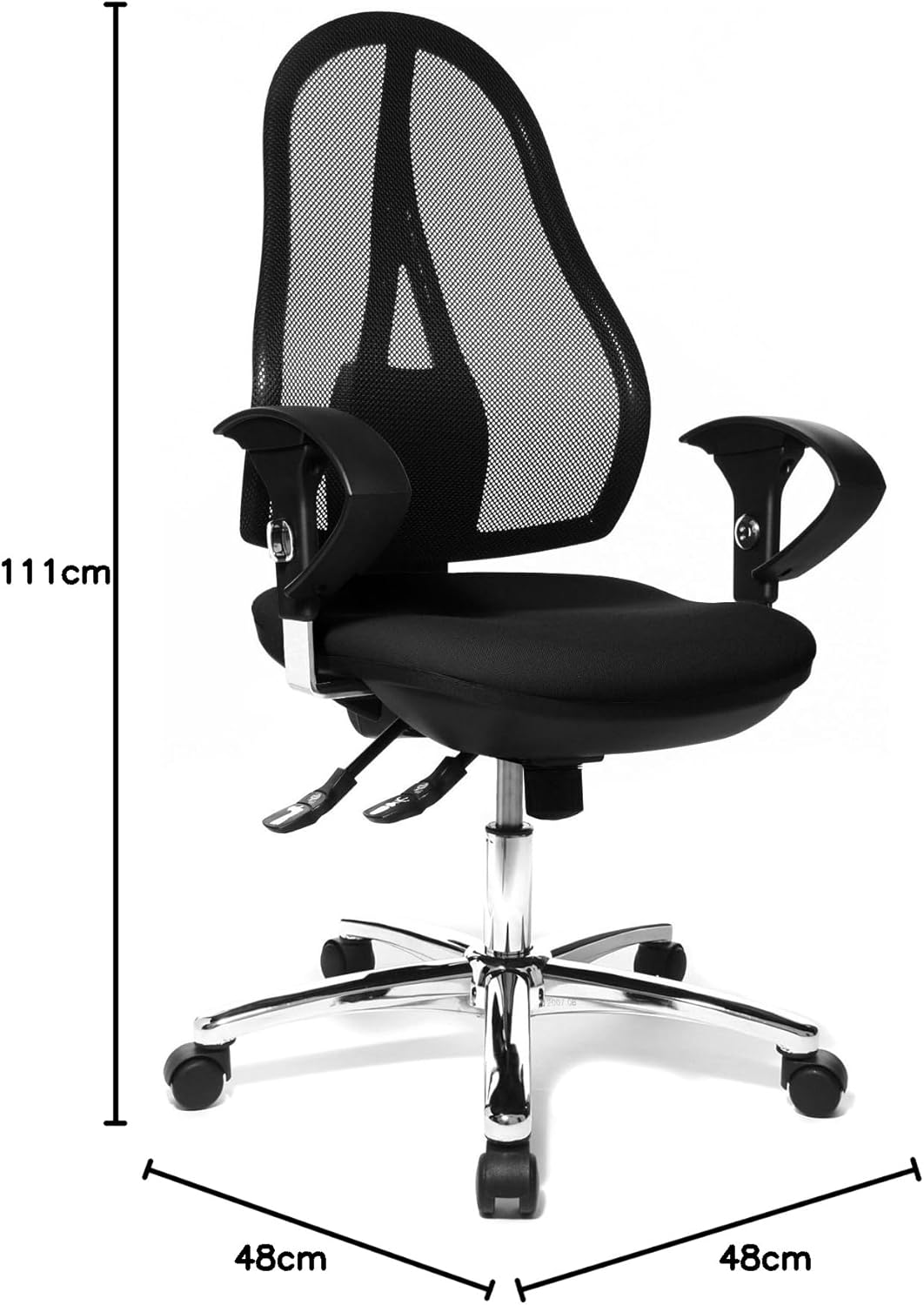 Topstar Open Point SY Deluxe, ergonomischer Syncro-Bandscheiben-Drehstuhl, Bürostuhl, Schreibtischst