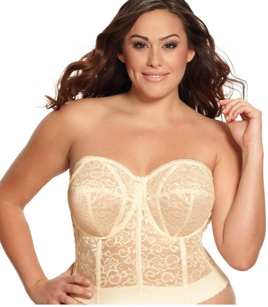Goddess Women's Lace Bustier Bra #GD0689, 50FF Schwarz