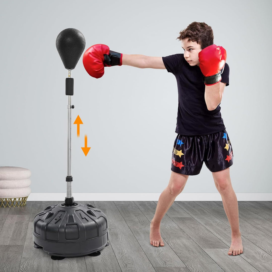 Boxsack Stehend Punchingball Boxstand - Höhenverstellbar, Standfuss - Boxtraining, Kampfsport, Fitne