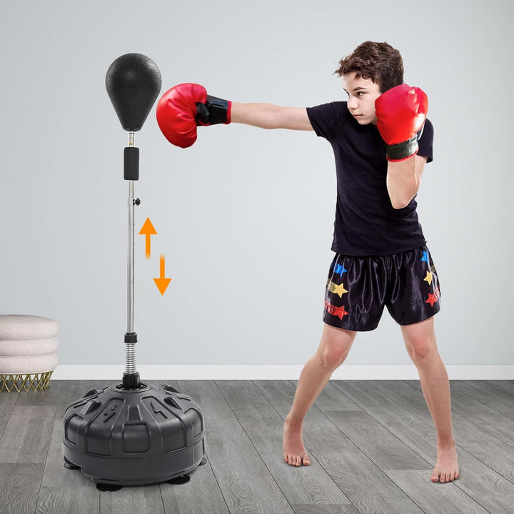 Boxsack Stehend Punchingball Boxstand - Höhenverstellbar, Standfuss - Boxtraining, Kampfsport, Fitne