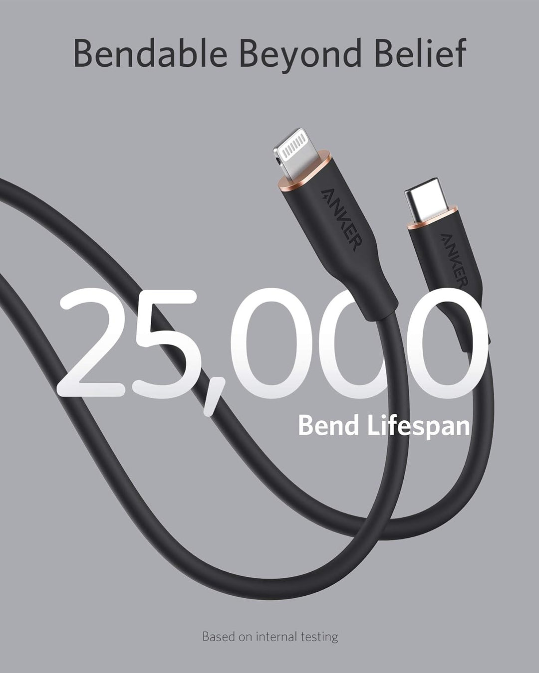 Anker Powerline III Flow, USB C Lightning Kabel, 90cm USB C auf Lightning Kabel kompatibel mit iPhon