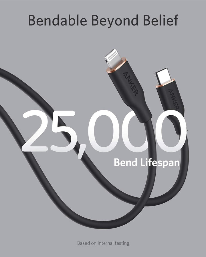 Anker Powerline III Flow, USB C Lightning Kabel, 90cm USB C auf Lightning Kabel kompatibel mit iPhon
