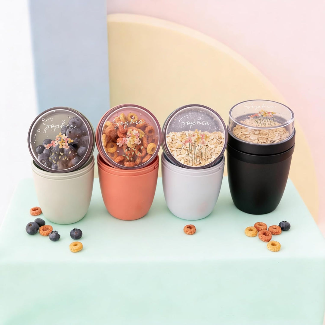Mepal Müslibecher personalisiert, Pot Joghurtbecher, to go Becher, Geeignet für Tiefkühler, Mikrowel