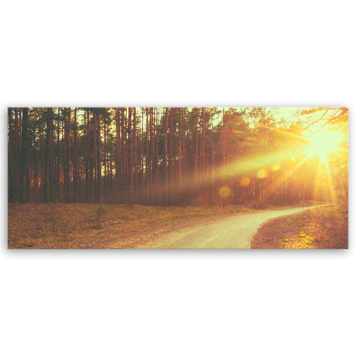 ge Bildet Bild auf Leinwand | Landschaftsbilder - freedom H in 100x40 cm als Panorama Wandbild | Wan