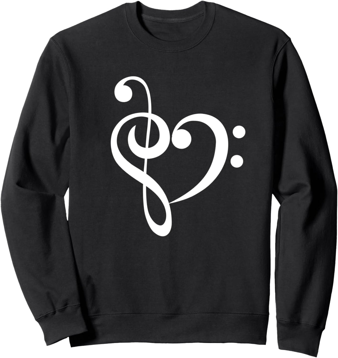 Chor Chorprobe Chorsänger Geschenk - Notenschlüssel Herz Sweatshirt
