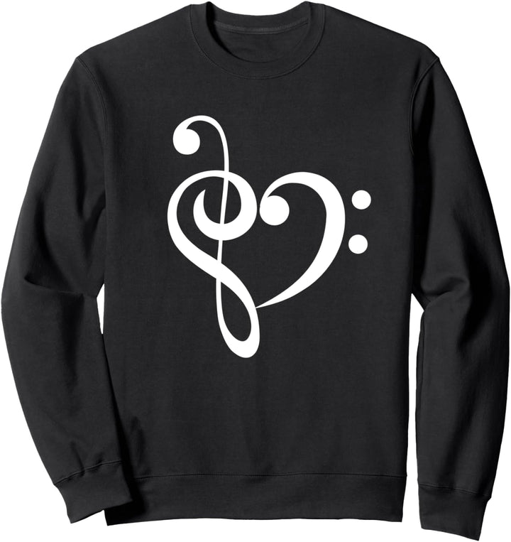 Chor Chorprobe Chorsänger Geschenk - Notenschlüssel Herz Sweatshirt