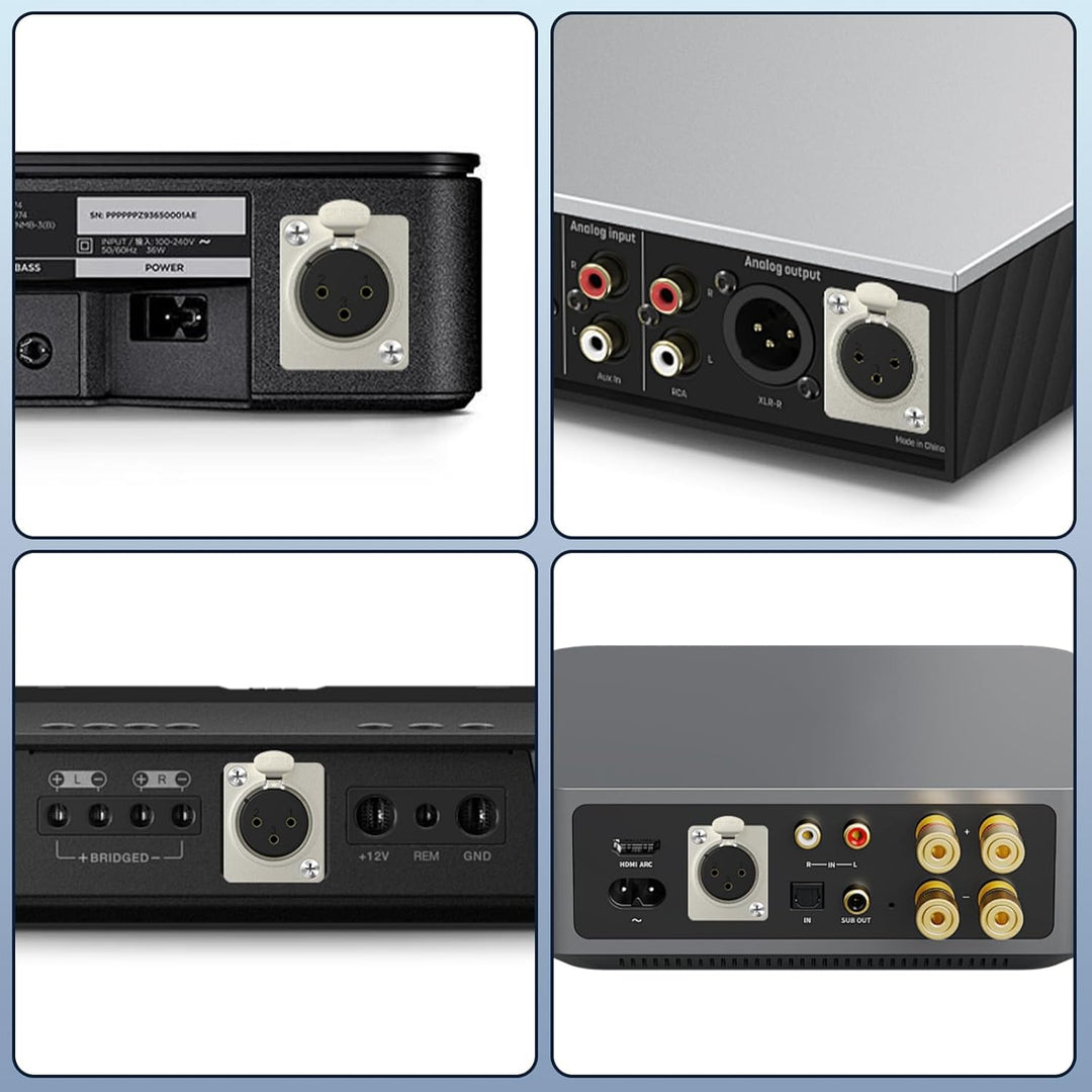 J&D XLR-Kabel D-Typ, XLR Stecker-zu-Buchse Audiokabel mit Nylonummantelung, Lötfreier Pass-Through-A