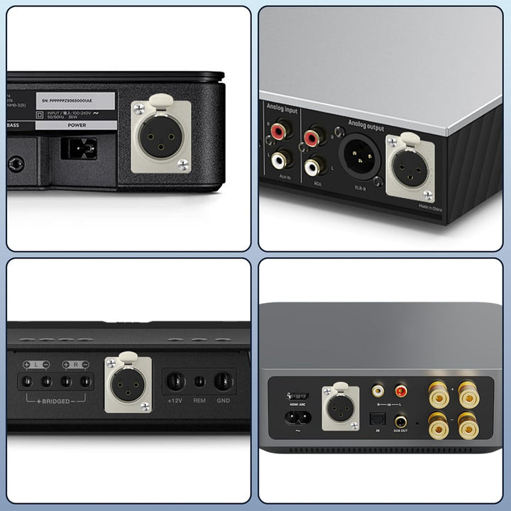 J&D XLR-Kabel D-Typ, XLR Stecker-zu-Buchse Audiokabel mit Nylonummantelung, Lötfreier Pass-Through-A