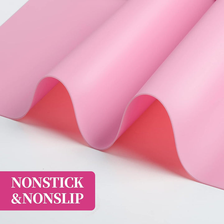 FANDAMEI 70x50 cm Grosse Silikonmatte mit Aufbewahrungsbeutel, Silikonfolie Bastelmatte Silikon Unte