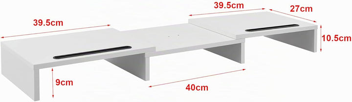 [en.casa] Monitorständer Vilppula Monitorerhöhung 79x27x10,5cm Bildschirmerhöhung mit Smartphone-Hal