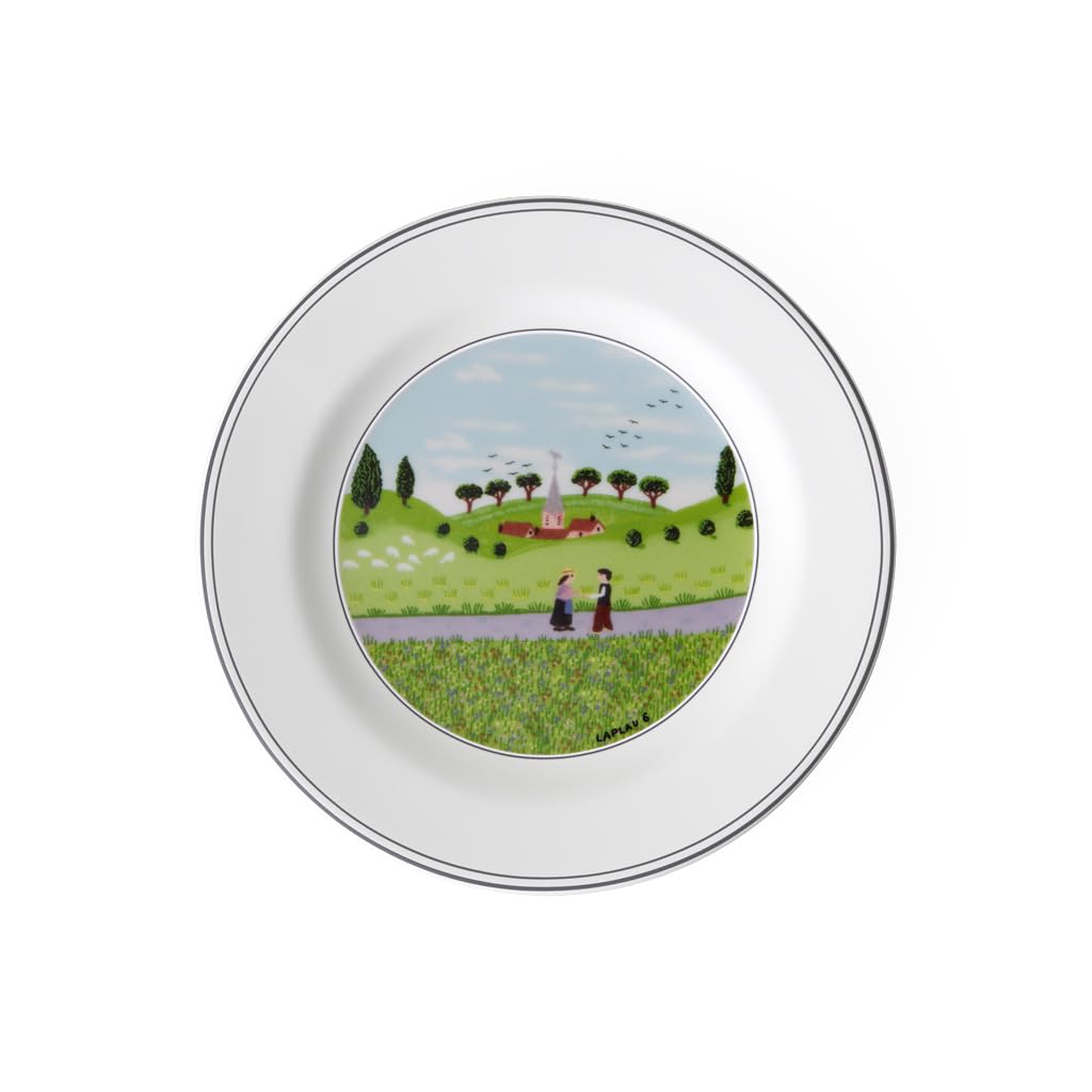 Villeroy und Boch Design Naif Brotteller Begegnung, Premium Porzellan Brotteller 17 cm Jaeger, Brott