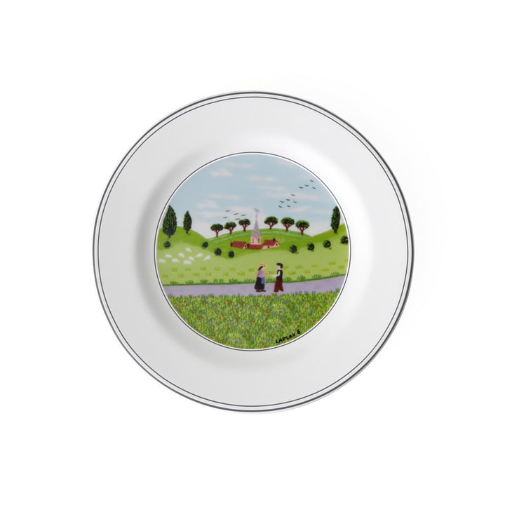 Villeroy und Boch Design Naif Brotteller Begegnung, Premium Porzellan Brotteller 17 cm Jaeger, Brott