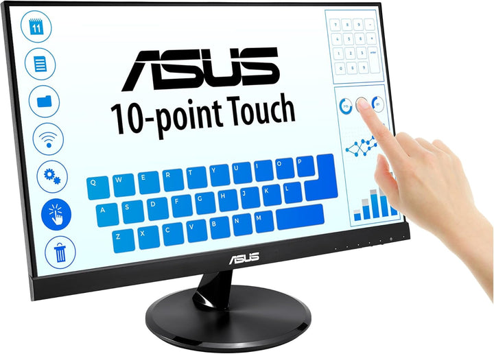 ASUS VT229H | 21,5 Zoll Full-HD Touch Monitor | 10 Punkt Multi-Touch, Flimmerfrei, Blaulichtfilter,