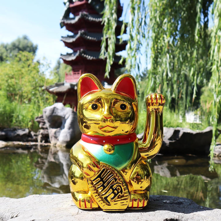 Freak Scene Glückskatze - Maneki-Neko - Winkekatze - 18 cm - Gold