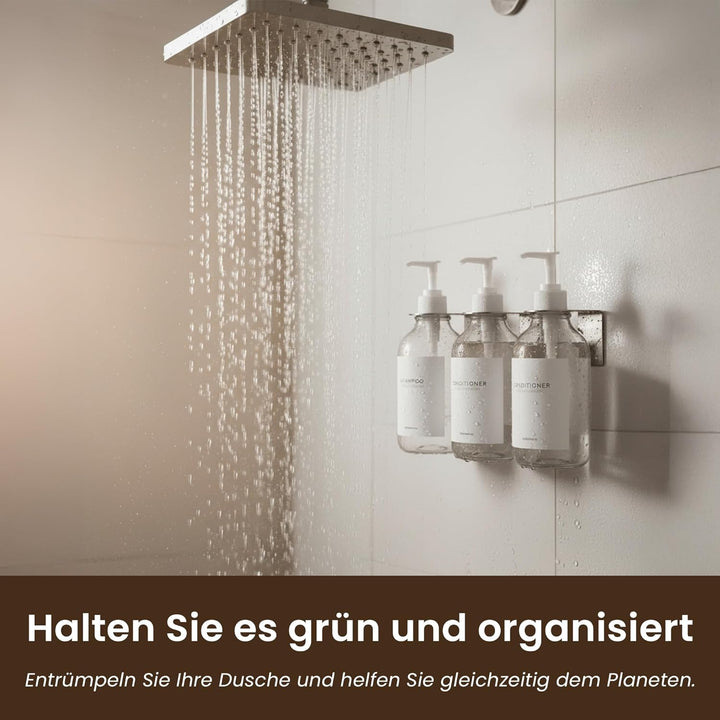 MaisoNovo Shampoo Flaschen zum befüllen - Duschseifen seifenspender wandbefestigung - seifenspender