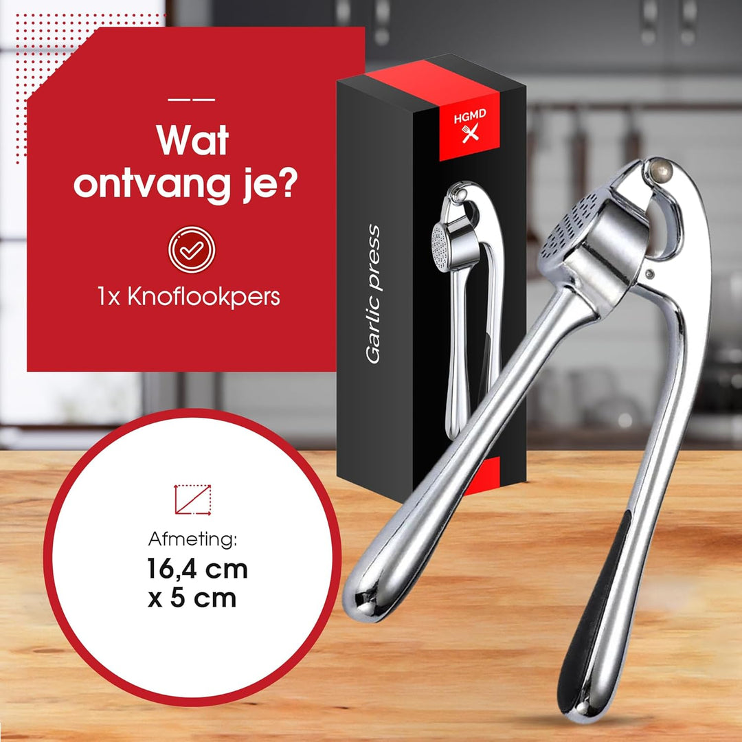 Knoblauchpresse aus Edelstahl - Knoblauchpresse/Ingwerpresse - Knoblauchpresse - Spülmaschinenfest