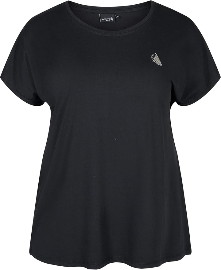 Zizzi Active by Damen Grosse Grössen Fitness T-Shirt Kurzarm Sportshirt Gr 42-60 - Plus Size Damen K