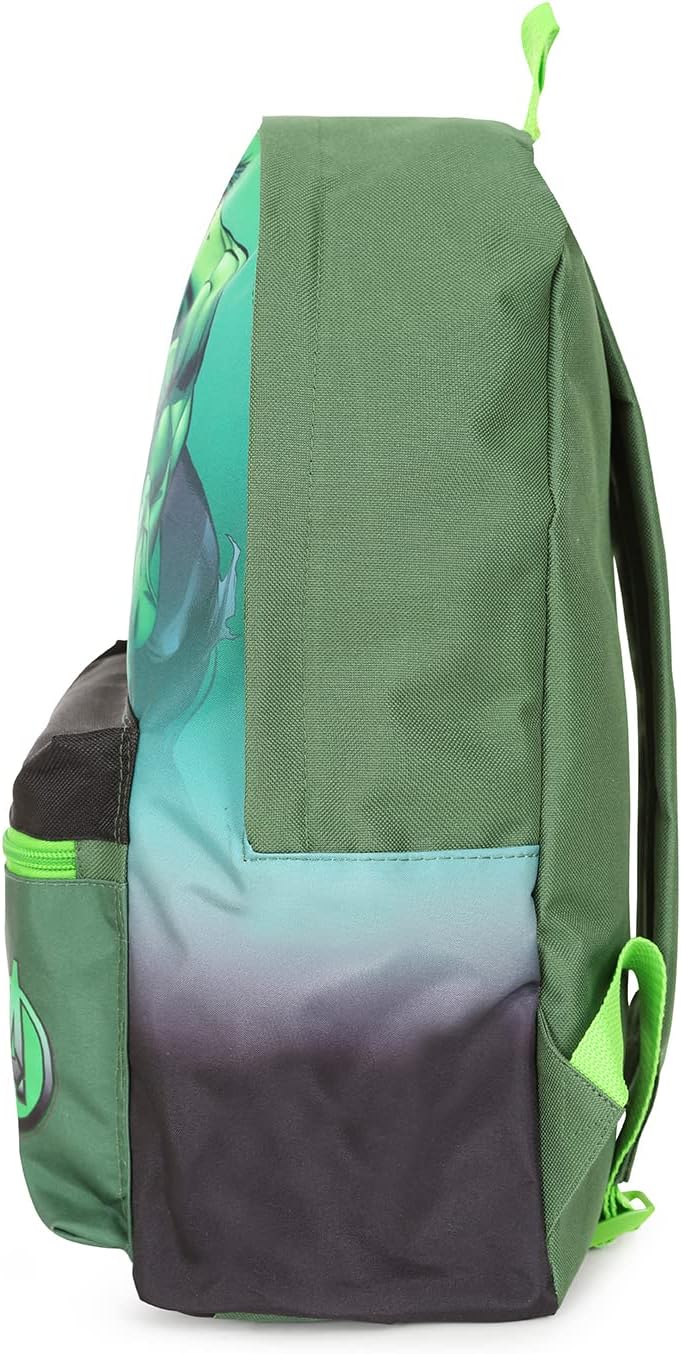 Offizieller Marvel The Hulk Avengers Kinder-Rucksack, Schultasche, grün