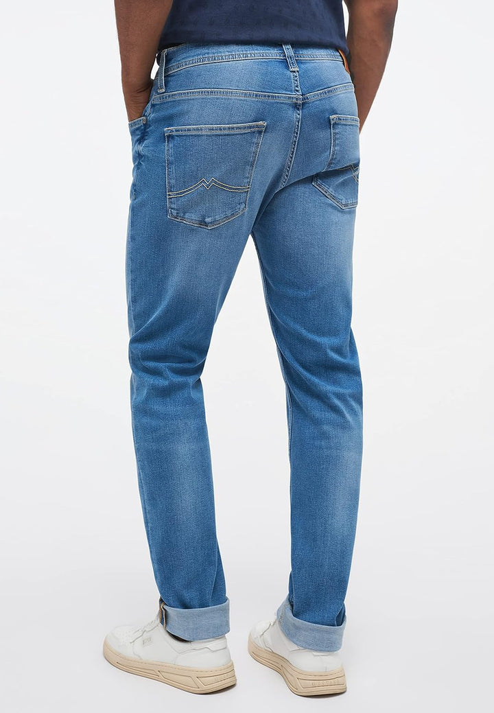 MUSTANG Herren Style Vegas Jeans 28 Slim Lang Blau, 28 Slim Lang Blau