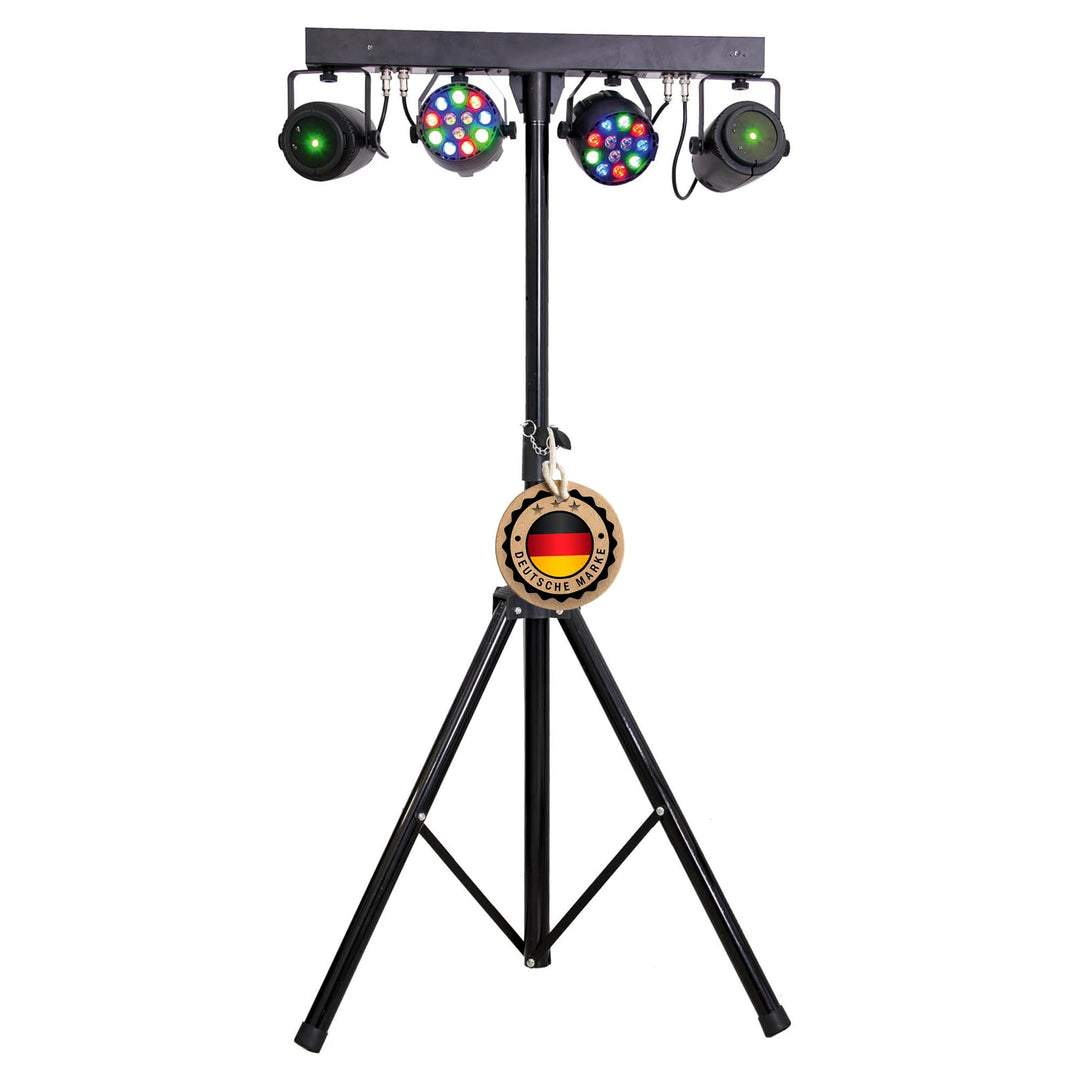 ETEC Hochzeit Theater Party DJ Effekt Professional LED PARTYBAR 65 – 2x PAR Scheinwerfer & 2x Disco