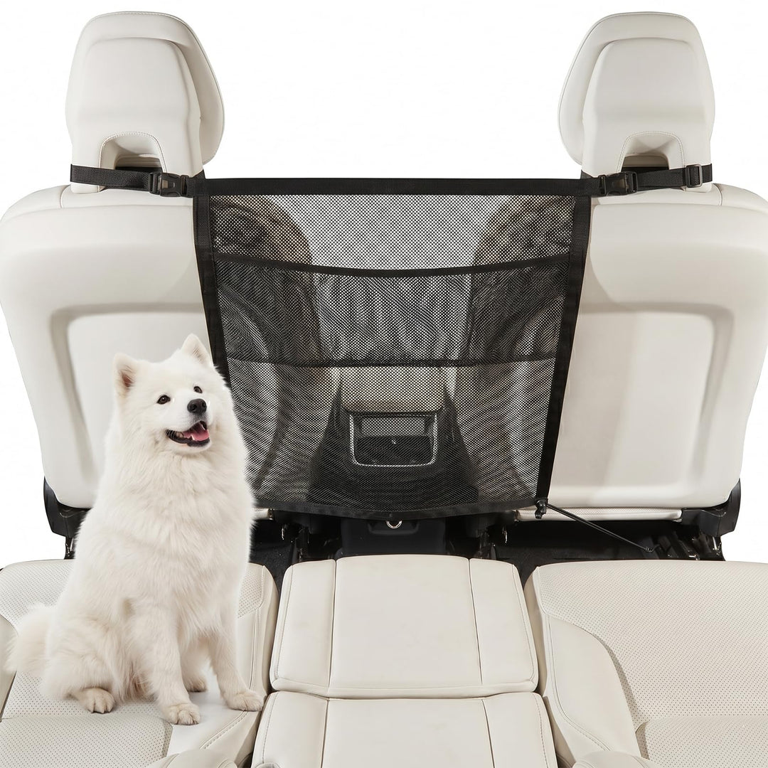 Hundetrennnetz Auto, Sicherheitsbarriere mit Aufbewahrungstasche | Robustes Nylongewebe, universell