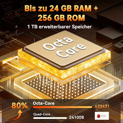 OUKITEL G1 Outdoor Handy Android 14-10600mAh 24GB+256GB Outdoor Smartphone Ohne Vertrag 6,52 Zoll 48