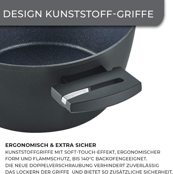 Berndes Balance Induction Kochtopf Enduro, 20 cm, Induktion, Topf extrem Kratzfest, Guss-Optik, allh