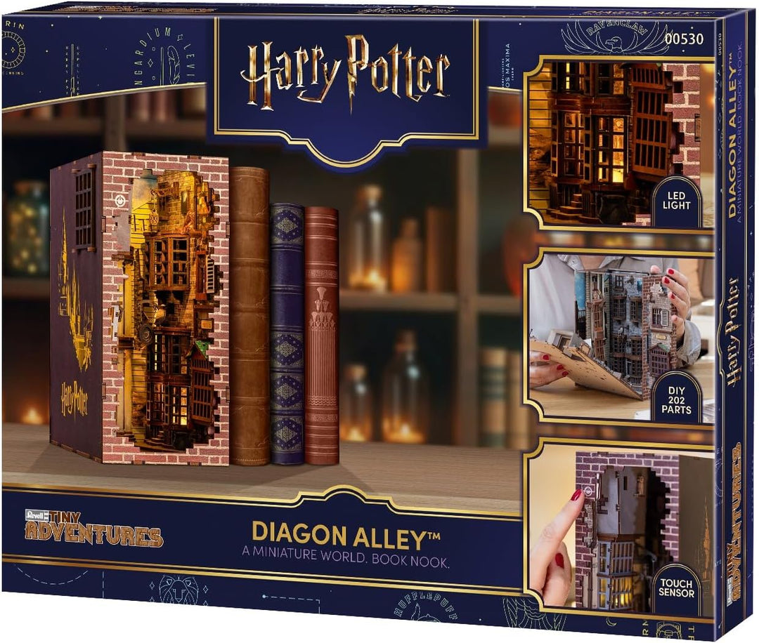 Revell Modellbausatz Tiny Adventures I Diagon Alley Harry Potter I 3D Miniaturhaus I DIY Book Nook H