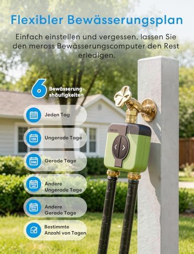 Meross Bewässerungscomputer WLAN mit Hub MST100 & Bewässerungscomputer WLAN 2 Ausgänge MST200