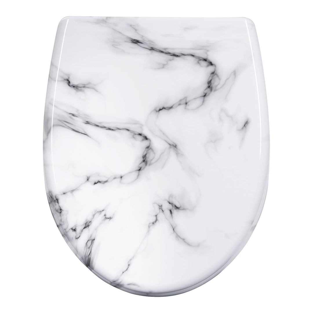 WOLTU Toilettendeckel, WC Sitz mit Absenkautomatik, Klodeckel Klobrille mit Quick-Release-Funktion,