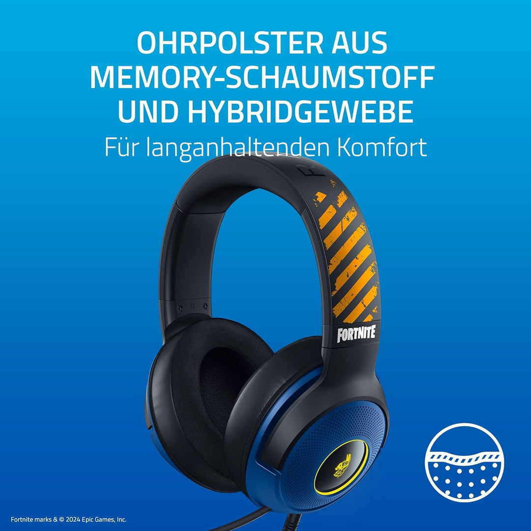 Razer Kraken V3 X - Fortnite Edition Kabelgebundenes USB-Gaming-Headset (Ultraleichter Kopfhörer, Tr