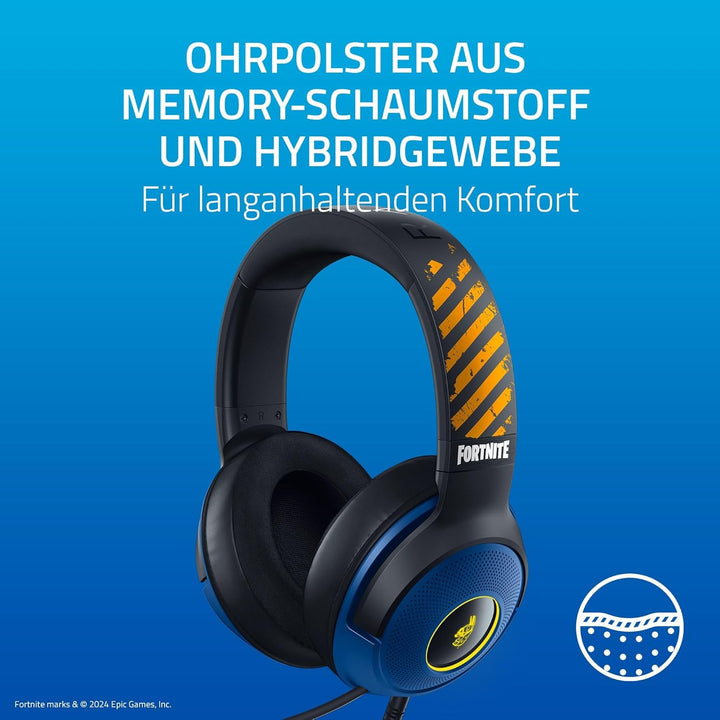 Razer Kraken V3 X - Fortnite Edition Kabelgebundenes USB-Gaming-Headset (Ultraleichter Kopfhörer, Tr