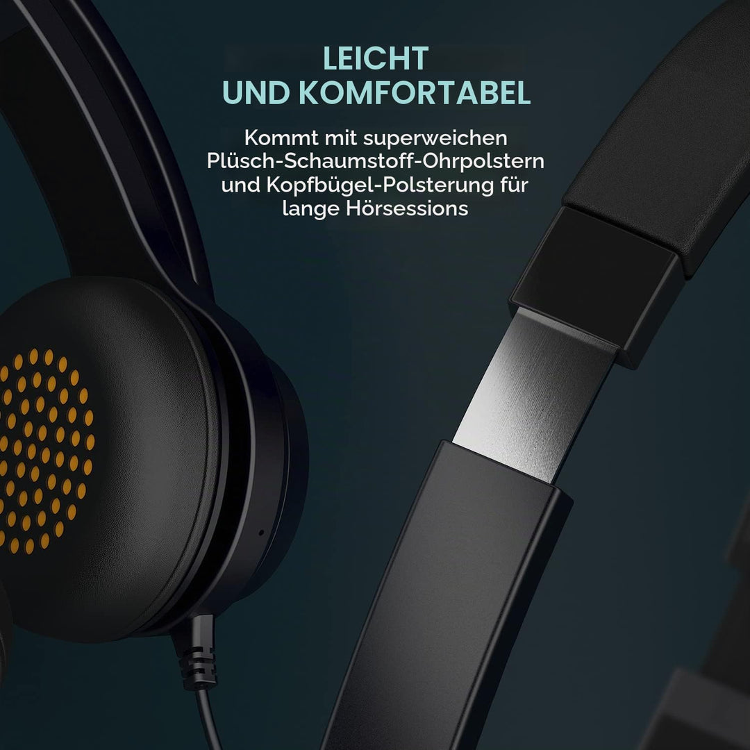 CREATIVE Chat USB On-Ear Wired Headset mit Flip-to-Mute Noise Cancelling-Mikrofon, SmartComms-Kit, I