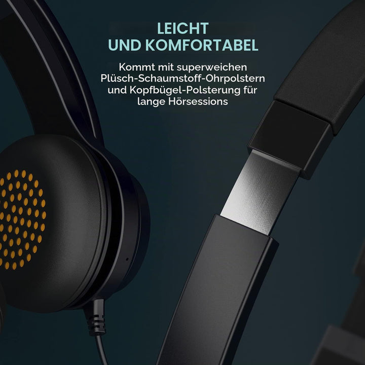 CREATIVE Chat USB On-Ear Wired Headset mit Flip-to-Mute Noise Cancelling-Mikrofon, SmartComms-Kit, I