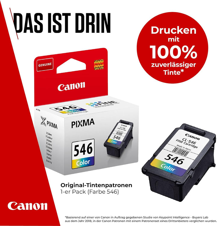 Canon Originaltinte CL-546, Grösse Standard, Farbe, Recyclebare Verpackung Farbe Standard Recyclebar
