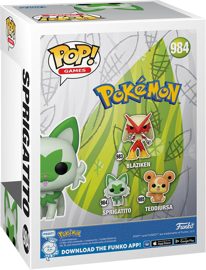 Funko POP! Games: Pokemon - Sprigatito - Felori - Vinyl-Sammelfigur - Geschenkidee - Offizielle Hand