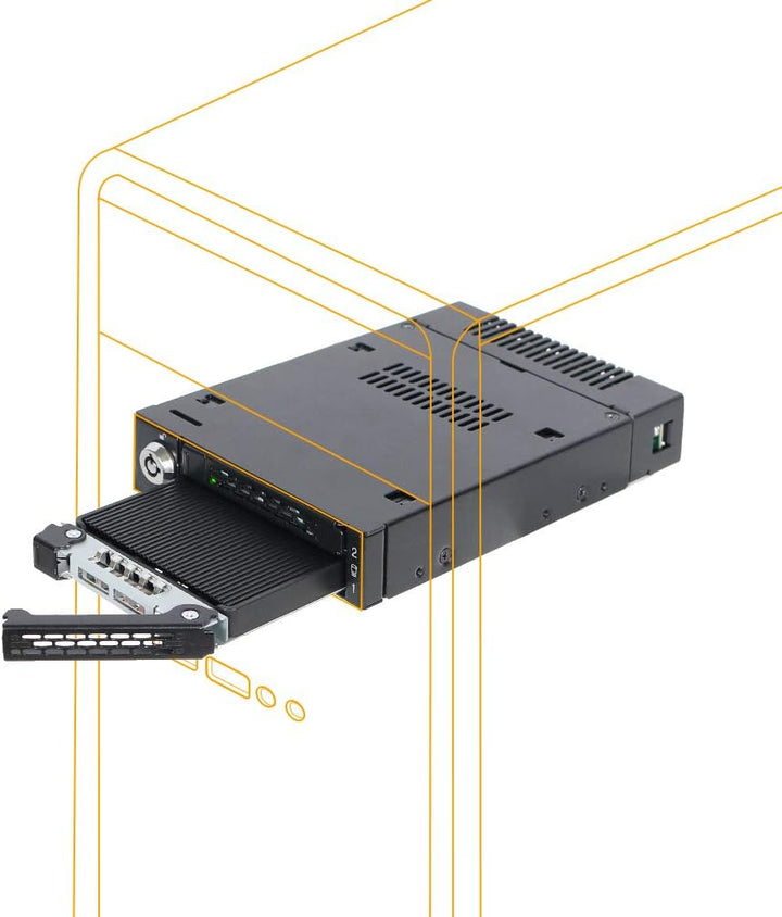 ICY DOCK ToughArmor MB834M2K-B - 2X M.2 NVMe PCIe4.0 bis zu 64Gbps SSD zu 2X MiniSAS HD Hot Plug Wec
