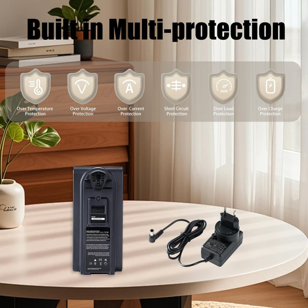 32V Ladegerät für Shark XBATR725SLEU 25.2V Akku, Ersatz für Shark XBATR725SLEU Lithium-Ionen-Akku-Ne