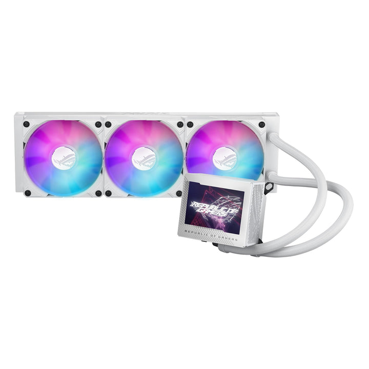ASUS ROG Ryujin III 240 ARGB White Edition All-in-One Flüssig CPU-Kühler (3,5 Zoll LCD, Asetek-Pumpe