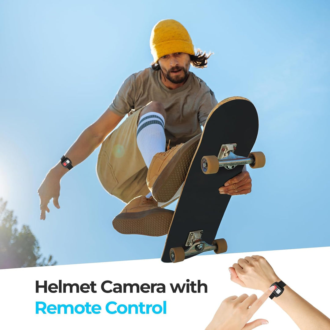 4K Action Cam mit 64G SD Card, 40M Unterwasserkamera WiFi 170° Helmkamera HD 20MP Wasserdicht Action