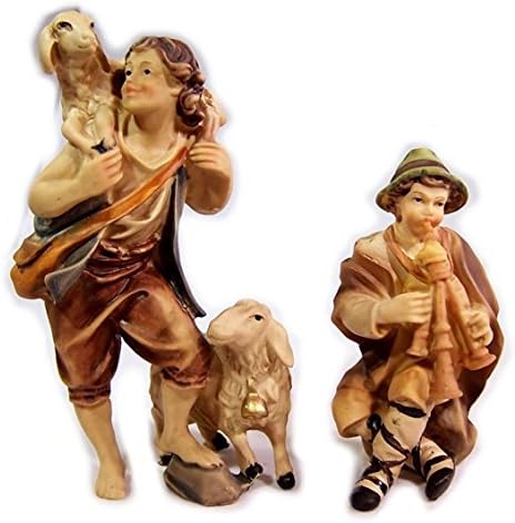 Mathias Krippenfiguren aus Polyresin, handbemalt. Weihnachtskrippe 11 TLG. 11 cm