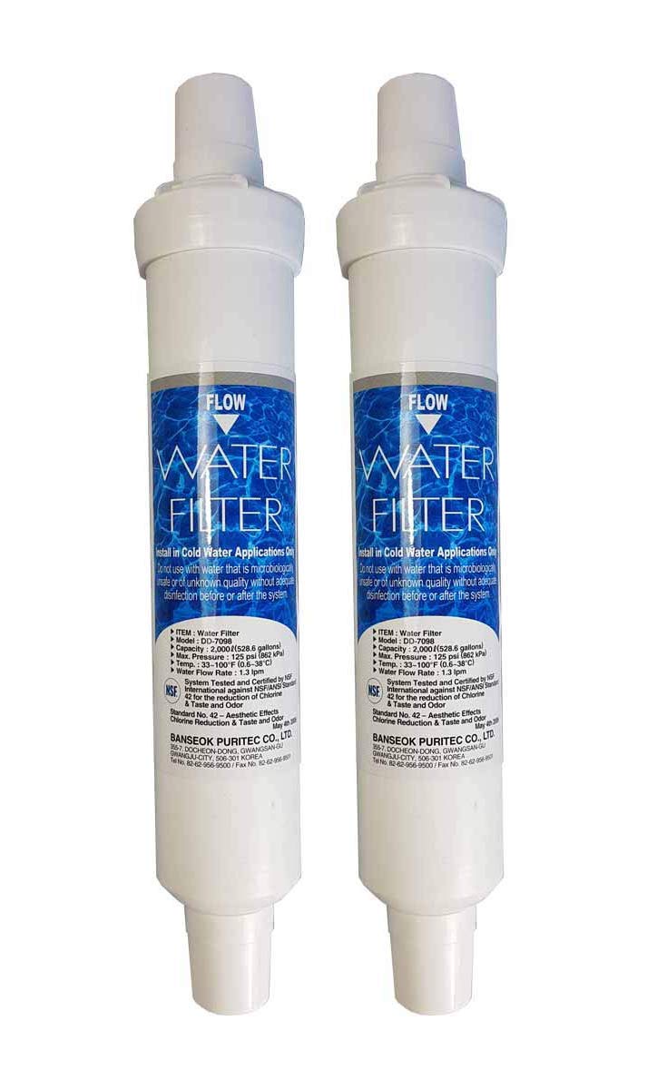 Banseok Puritec DD7098 Original Wasser Filter für Daewoo Kühlschrank, 2,000L Kapazität, 2 Stück