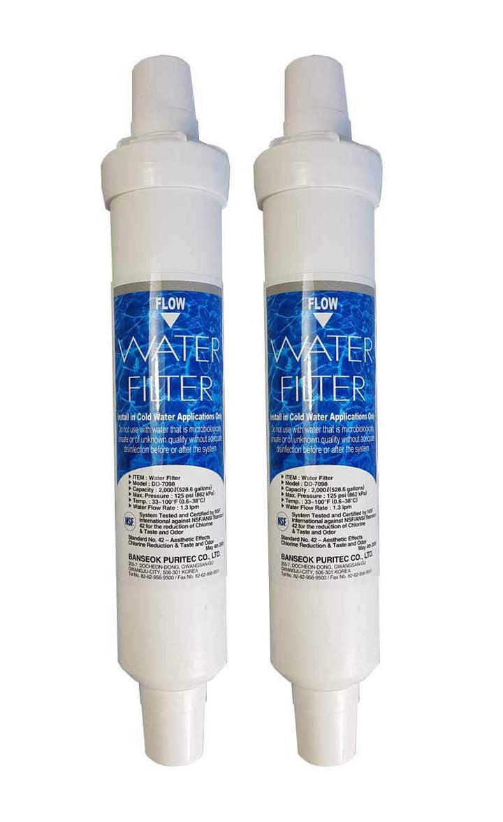 Banseok Puritec DD7098 Original Wasser Filter für Daewoo Kühlschrank, 2,000L Kapazität, 2 Stück