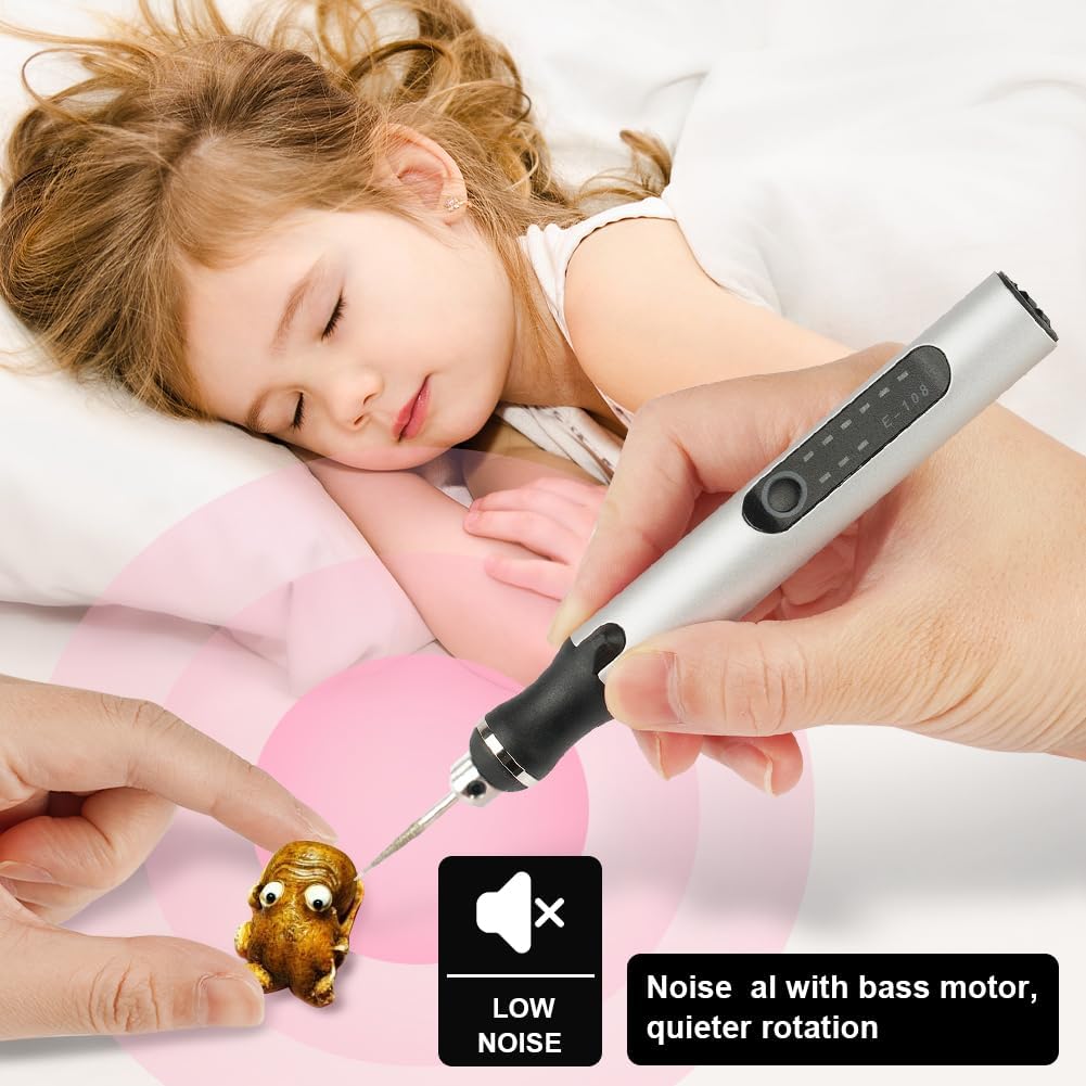Ainiv USB Wiederaufladierbar Gravur Werkzeug Kit, Elektrischer Mini Graveur Gravurwerkzeug, Tragbar